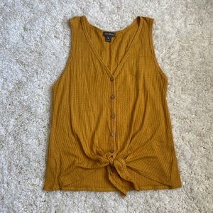 Edddie Bauer | Waffle Tank in Goldenrod | Size Small